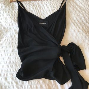 Never been worn Reformation black wrap top
